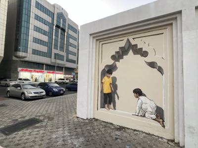 Ernest Zacharevic animates public spaces with interactive murals depicting children at play. Courtesy Department of Municipalities and Transport