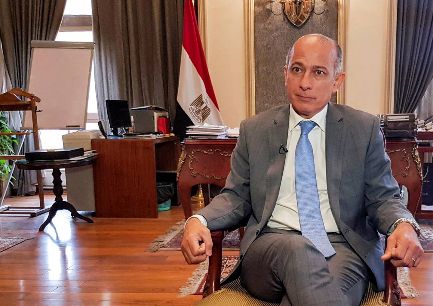 Wael Aboul Magd, Egypt's special representative to Cop27, at his office in Cairo in May. Reuters