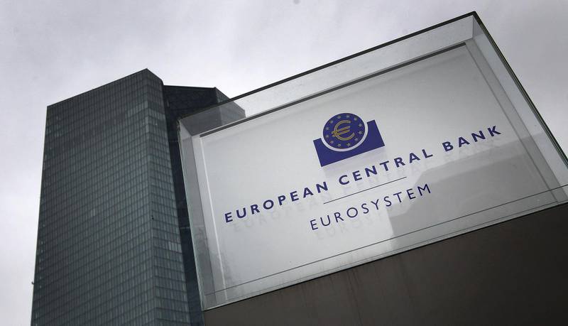(FILES) In this file photo taken on March 12, 2020 the headquarters of the European Central Bank (ECB) are pictured in Frankfurt am Main, western Germany. The European Central Bank is expected on December 10, 2020 to unleash more stimulus to help shore up a eurozone economy devastated by the coronavirus pandemic, analysts said, in a move eagerly awaited by financial markets. The Frankfurt institution already has a 1.35-trillion-euro ($1.6-trillion) emergency bond-buying programme in place, but ECB chief Christine Lagarde all but promised in October that extra support was on the way.
 / AFP / Daniel ROLAND
