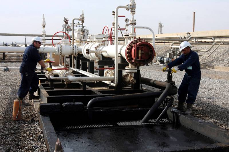Workers at the Tawke oilfield near Dahuk, in the Iraqi Kurdish region, in 2010. Reuters