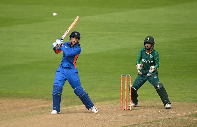 Smriti Mandhana hit an unbeaten fifty against Pakistan at the 2022 Commonwealth Games. Getty