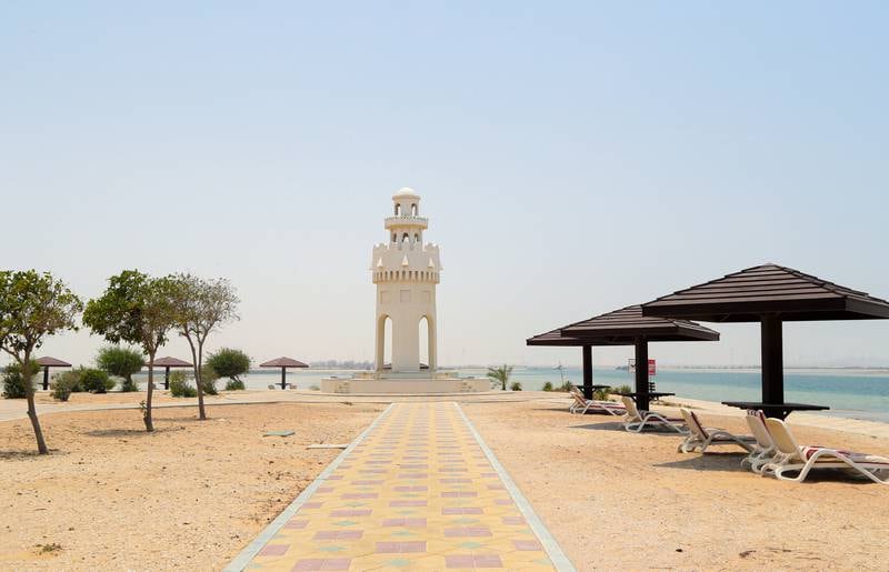 Mirfa, United Arab Emirates. June 27, 2019. A view of the beach outside the Mirfa hotel on the coast of the Abu Dhabi Emirate. Emily Broad for The National FOR: For article on ghadan program Reporter: Anna Zacharias Section: News