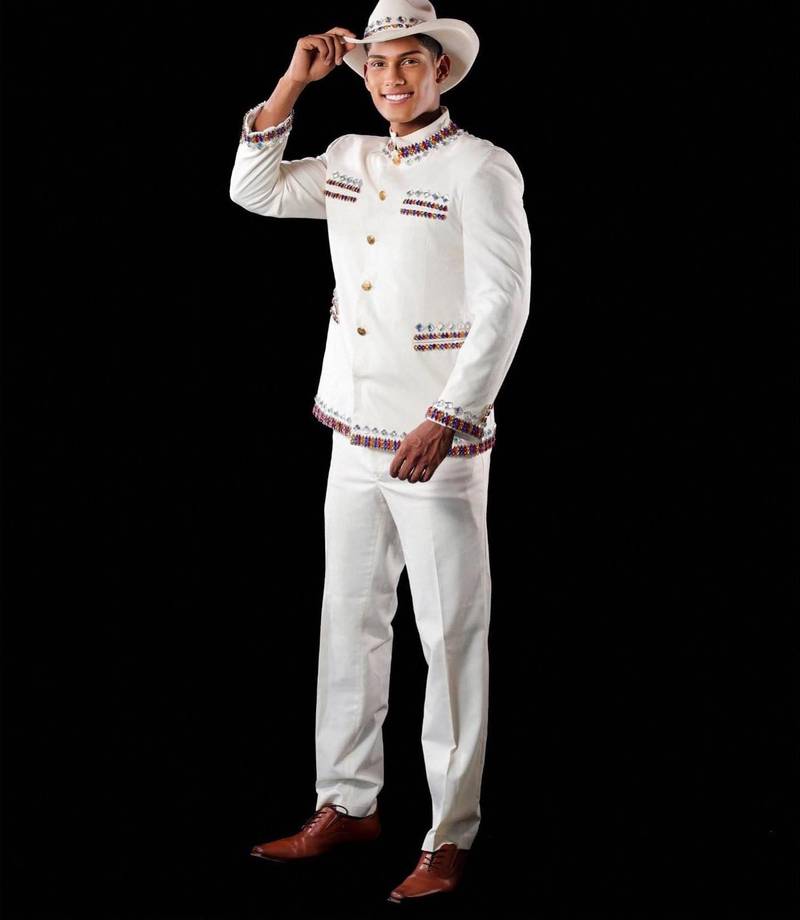 Mister International Venezuela Orangel Dirinot in the costume competition. 