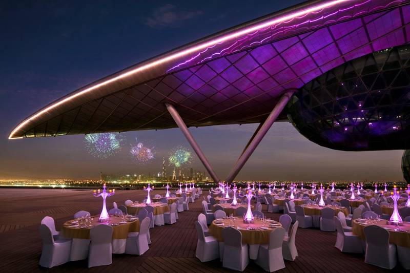 An elegant gala dinner is how Sky Bubble Terrace at Meydan Hotel is celebrating New Year's Eve. All photos: supplied