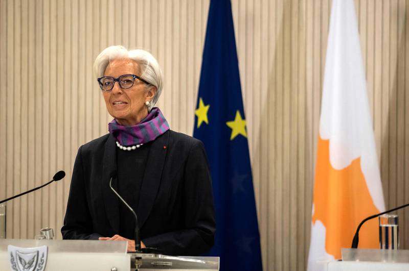 Christine Lagarde said her symptoms were mild after she was vaccinated and boosted. AFP