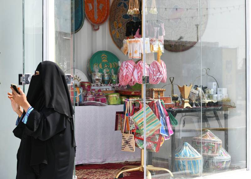 Abu Dhabi, United Arab Emirates - Small arts and crafts boutiques to engage with the community at the grand opening of MARSA MINA, at Zayed Port. Khushnum Bhandari for The National