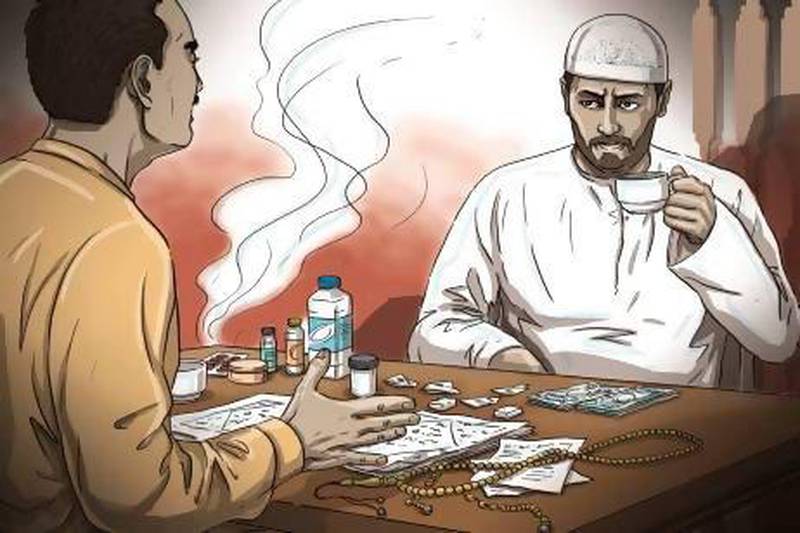 Sorcerers claim they have spells to protect or heal people but any claims they make that their witchcraft does not offend Islamic teachings are false, say Abu Dhabi Police, who are cracking down on offenders. Illustration / Wam