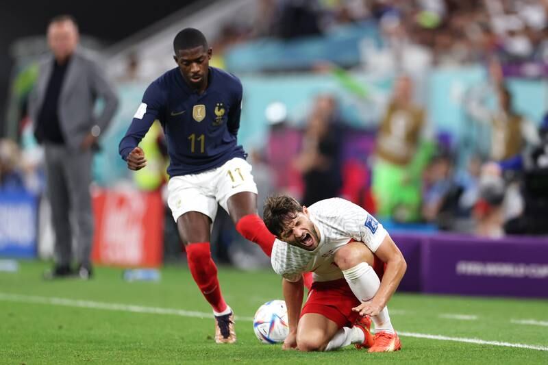 Ousmane Dembele - 7, Didn’t make the most of a good opening with a tame shot but teed up Giroud for his missed chance. While he didn’t always provide a quality end product, he picked out Mbappe for France’s second. Getty