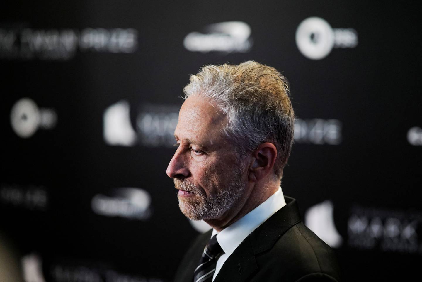 Jon Stewart shortly before receiving the Mark Twain Prize For American Humour at The Kennedy Centre on Sunday, April 24. Reuters 