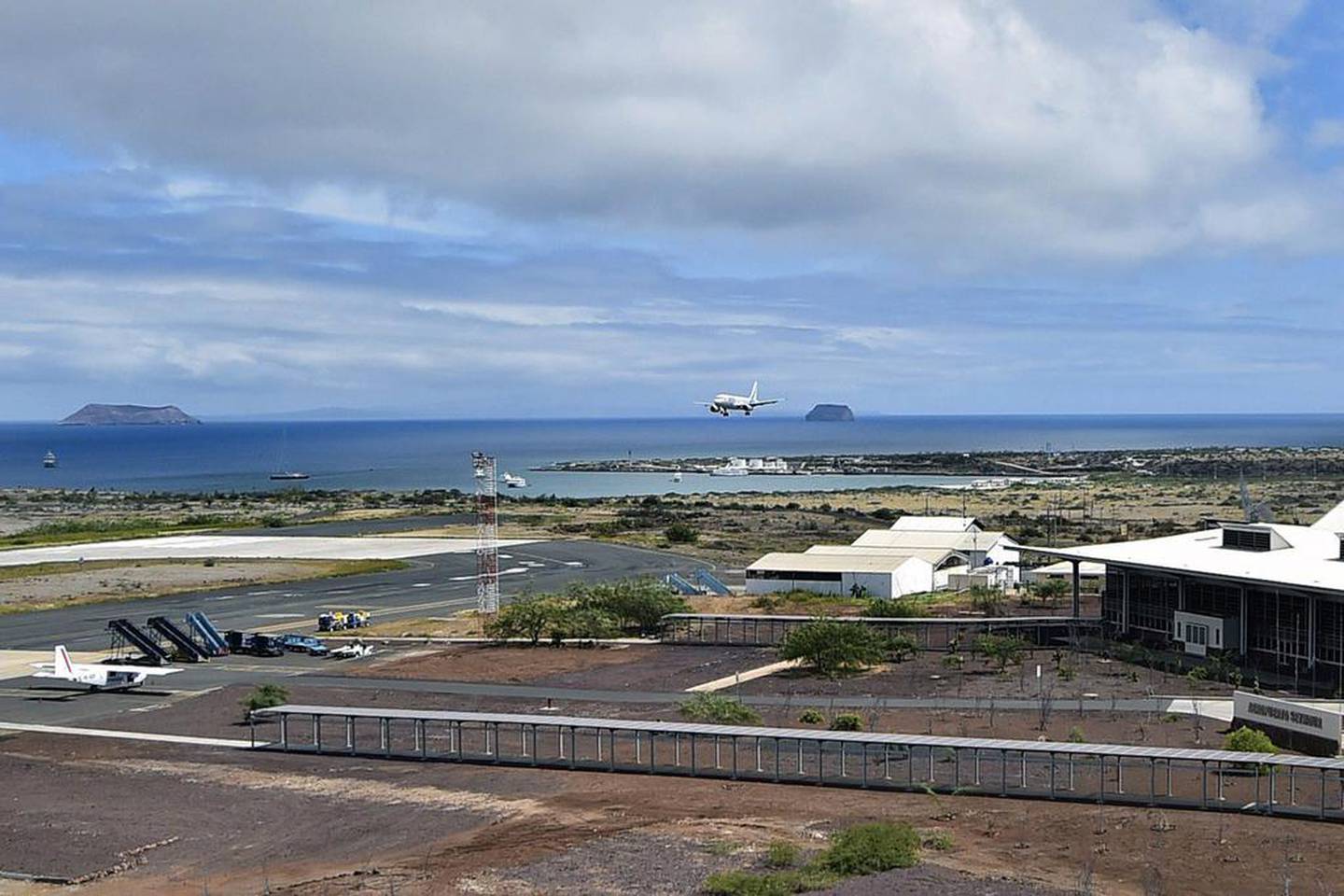 This airport in the Galapagos is the world's first ecological airport. AFP