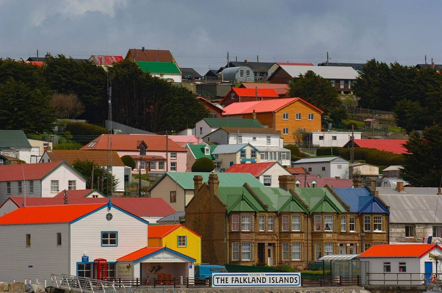 Stanley in the Falklands Islands, one of eight places to win coveted city status. PA