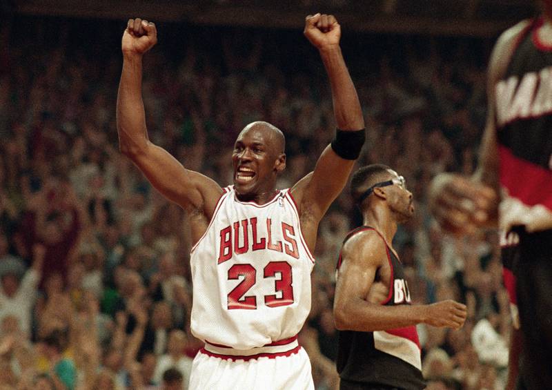 Michael Jordan (basketball) - Jordan shocked the world when he announced his first retirement at age 30, months after winning his third NBA championship with the Chicago Bulls in 1993. Jordan played some minor league baseball before making his return to the NBA in 1995, going on to win three more championships with the Bulls. AP Photo