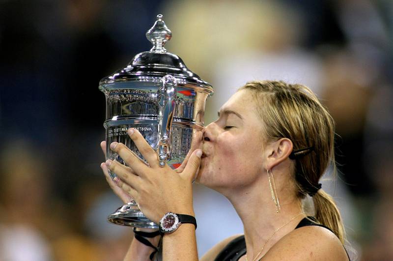 Maria Sharapova celebrates winning the US Open in 2006. Reuters