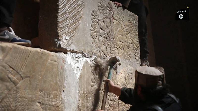 ISIS destroyed treasures in the ancient Assyrian city of Nimrud in northern Iraq. AFP