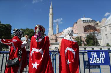 Anger over the decision to change the cultural designation of the Hagia Sophia in Istanbul to a mosque has compounded European frustration with Turkey's aggressive Mediterranean policies and its intervention in Libya.  EPA