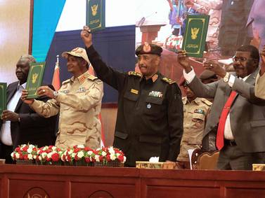 Sudan's military and civilian coalition sign agreement to end political crisis
