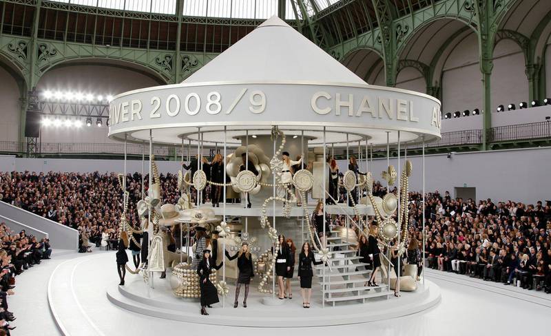 For the autumn / winter 2008 women's ready-to-wear fashion show for Chanel, Lagerfeld had a giant carousel constructed. It even turned. Reuters