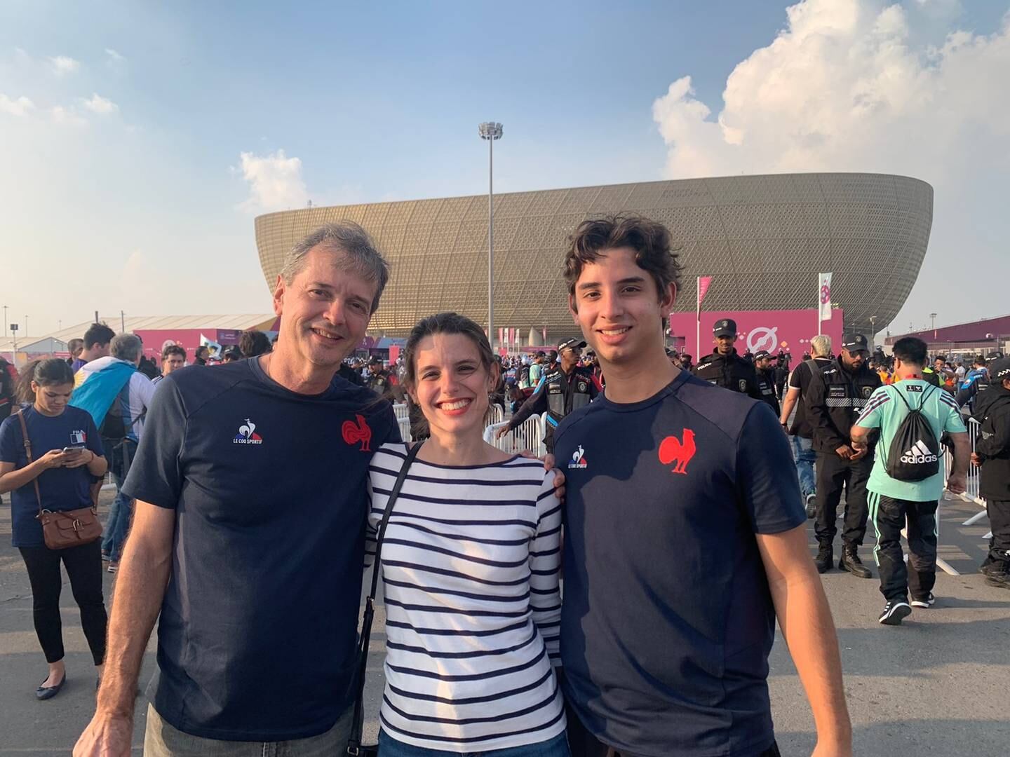 Marc Salah, left, travelled to Doha with his family to cheer on France. Photo: Ali Al Shouk