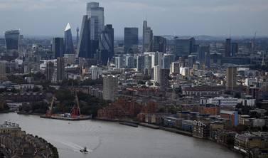 A view of office buildings across London's skyline. British commercial property exchange IPSX will look to list either single buildings or a portfolio of buildings "where there is a degree of commonality", says managing director Roger Clarke. AFP