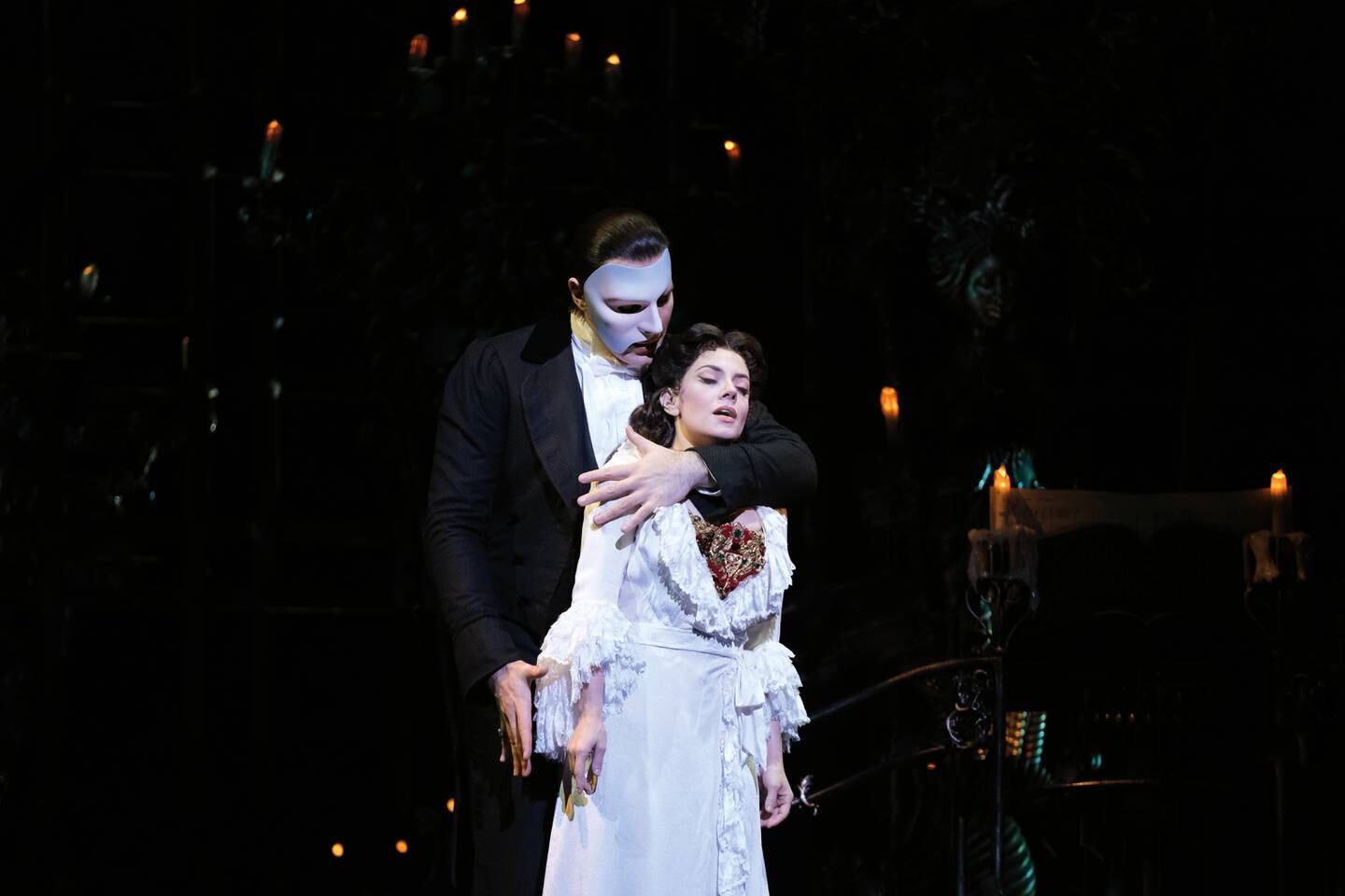 'Phantom of the Opera' is based on the stormy relationship between the main character and his protege Christine Daae.  Photo: Dubai Opera