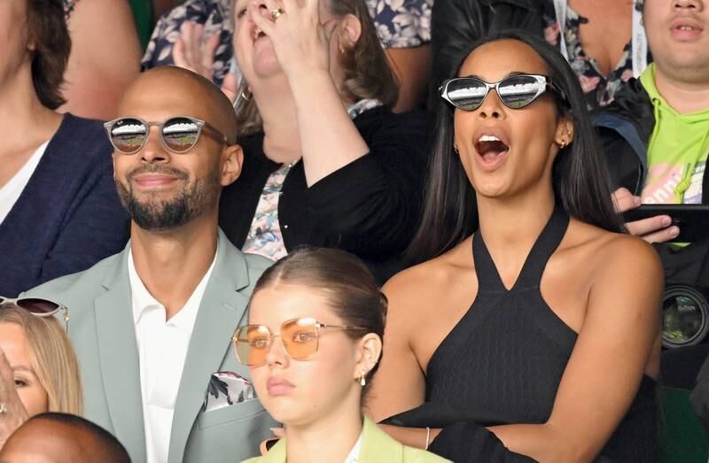 Marvin Humes and his wife Rochelle were also seen in the stands. Getty Images