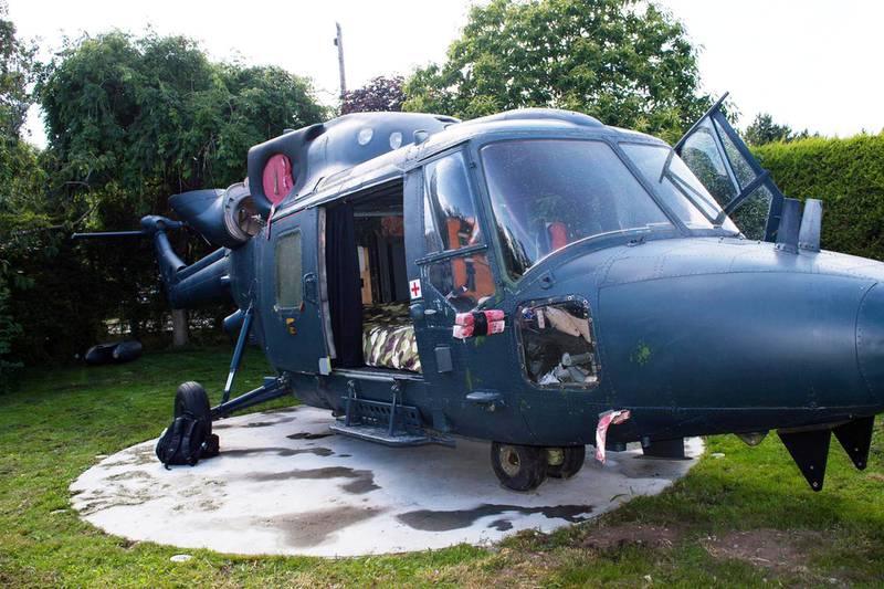 9. The ex-Army Lynx Helicopter was used in the 'Fast & Furious' but now offers tranquil overnight stays in the English countryside. Courtesy Airbnb