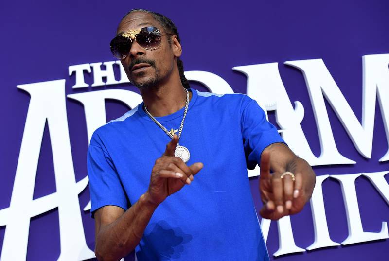 Cast member Snoop Dogg arrives at the Los Angeles premiere of "The Addams Family" at Westfield Century City on Sunday, Oct. 6, 2019. (Photo by Jordan Strauss/Invision/AP)