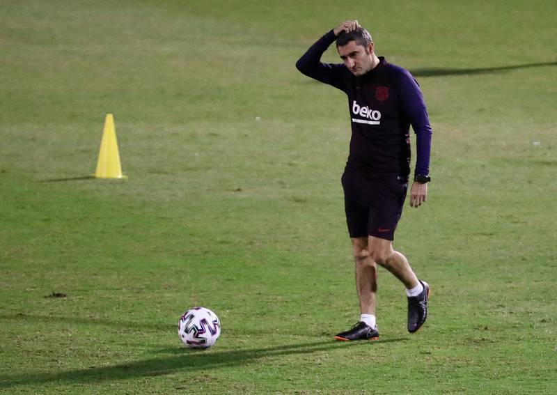 Barcelona manager Ernesto Valverde. Reuters