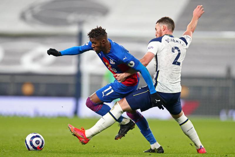 SUBS: Wilfried Zaha (Eze HT) - 6, Cut a frustrated figure with his team going behind but had his nearly moments, the biggest of which came when he hit the post. AFP