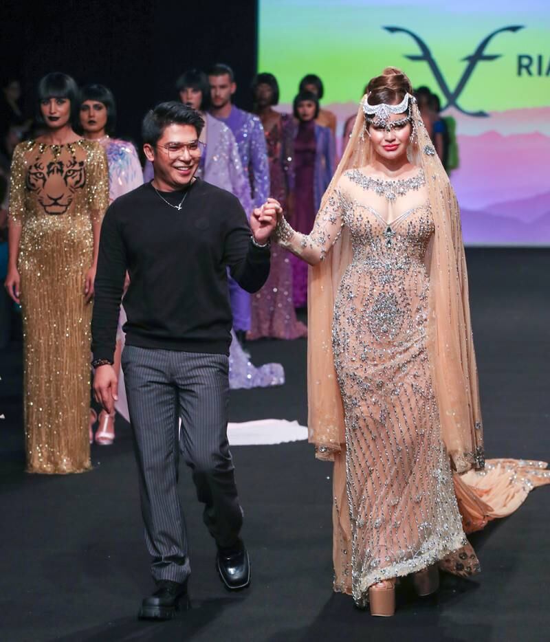 Filipino designer Rian Fernandez returned to the Arab Fashion Week with his eponymous label. All photos: Victor Besa / The National