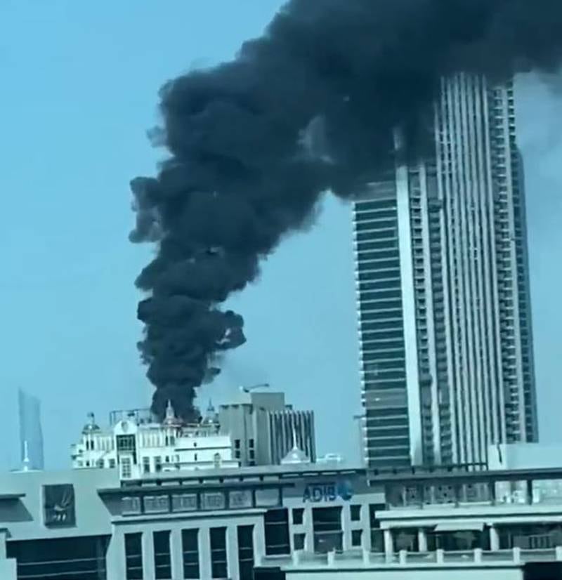 Fire at Swissotel in Downtown Dubai sends smoke over city