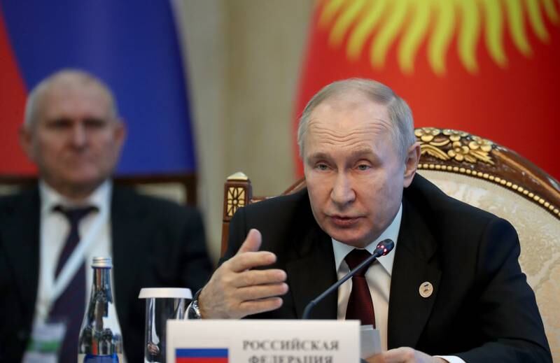 Der IStGH hat einen Haftbefehl gegen Präsident Wladimir Putin wegen mutmaßlicher Kriegsverbrechen in der Ukraine erlassen.  EPA
