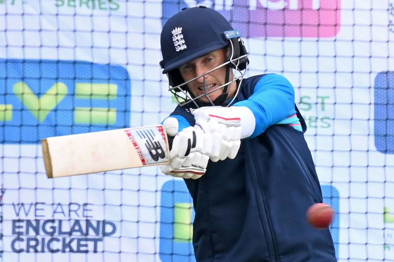 England captain Joe Root during a practice session at The Oval in London. AFP