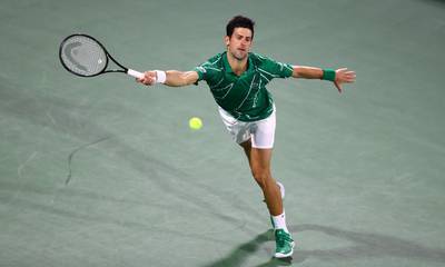 Novak Djokovic during the final against Stefanos Tsitsipas. Reuters