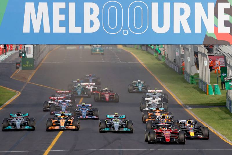 Charles Leclerc leads the Formula One Australian Grand Prix . AFP