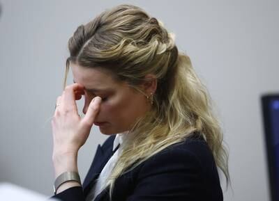 US actress Amber Heard during the trial at the Fairfax County Circuit Court in Fairfax, Virginia. EPA