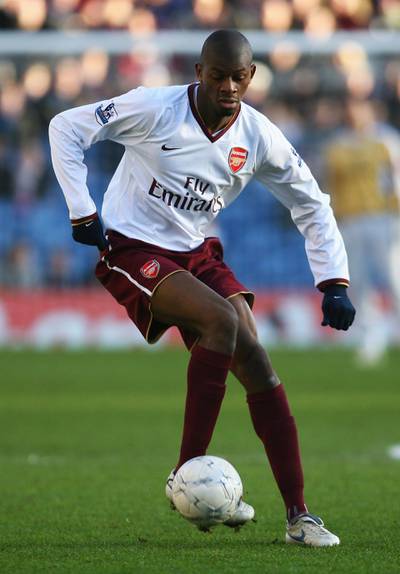 BURNLEY, UNITED KINGDOM - JANUARY 06: Abou Diaby of Arsenal in action during the FA Cup sponsored by E.ON Third Round match between Burnley and Arsenal at Turf Moor on January 6, 2008 in Burnley, England.  (Photo by Alex Livesey/Getty Images)