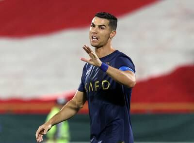 Al Nassr's Cristiano Ronaldo during the game. Reuters