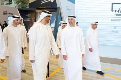 Sheikh Khaled bin Mohamed, Crown Prince of Abu Dhabi and Chairman of the Abu Dhabi Executive Council, attends the second Make It In The Emirates forum. All photos: Abu Dhabi Government Media Office