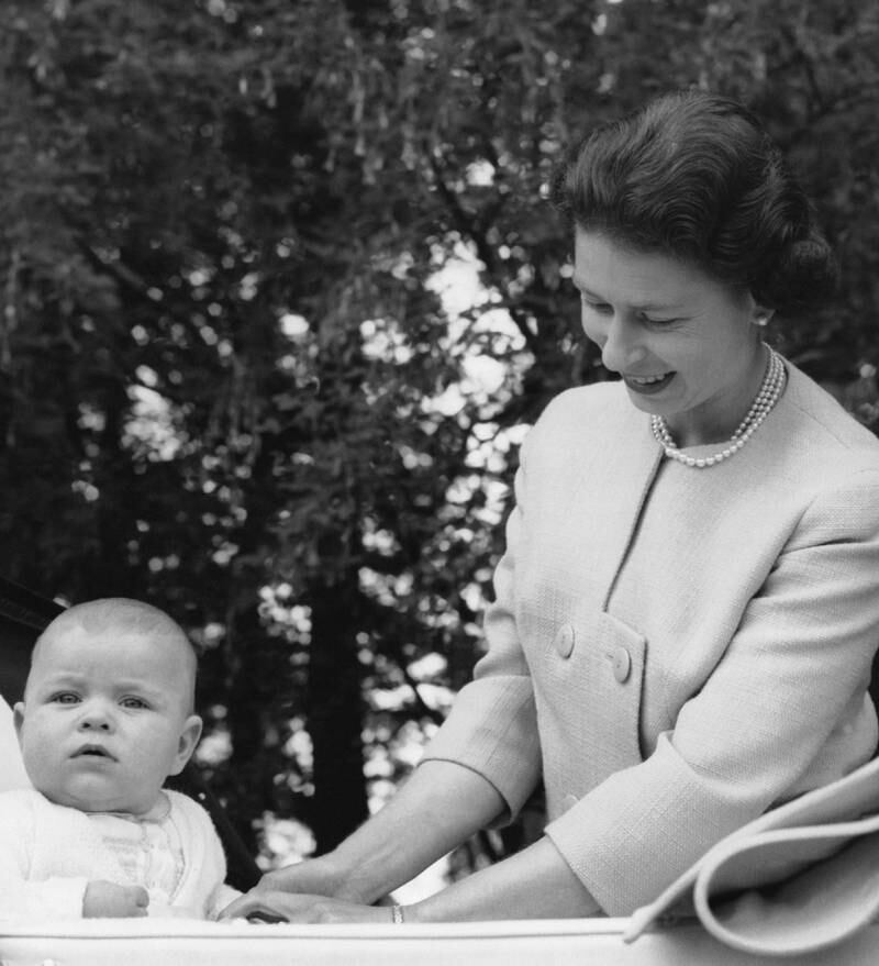 February 19, 1960: Queen Elizabeth gives birth to her third child, Prince Andrew. Getty