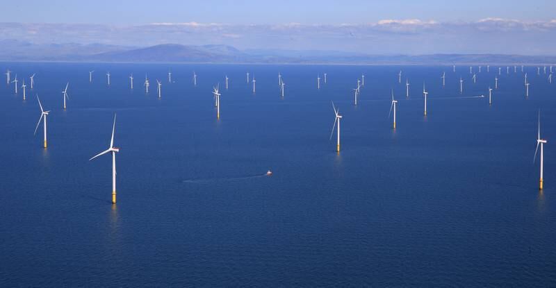 The Walney Extension offshore wind farm, off the coast of Blackpool, England. Reuters