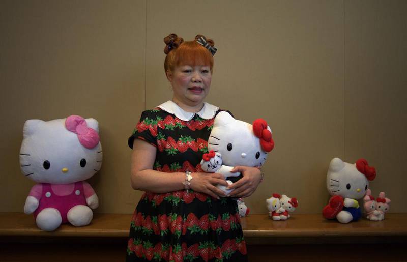 Yuko Yamaguchi, the third designer of the Japanese cartoon and global mega-brand Hello Kitty. Aaron Tam / AFP photo