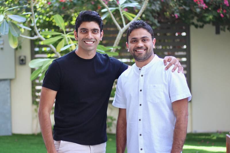 Parthi Duraisamy, left, and Karun Kurien, co-founders of FinTech start-up Alaan. Photo: Alaan