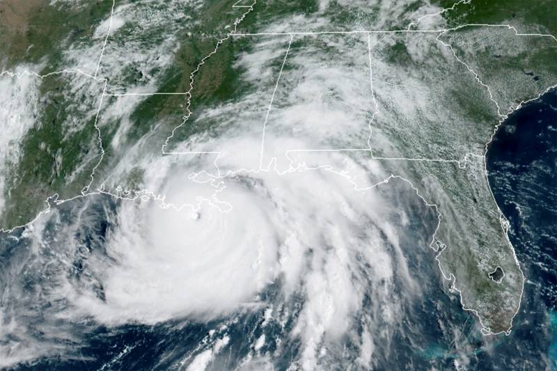 A satellite image shows Hurricane Ida in the Gulf of Mexico and approaching the coast of Louisiana. Reuters