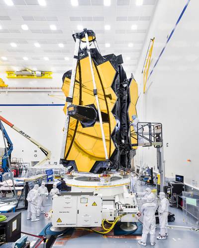 The James Webb Space Telescope has 18 primary mirrors that are built together in the shape of a honeycomb