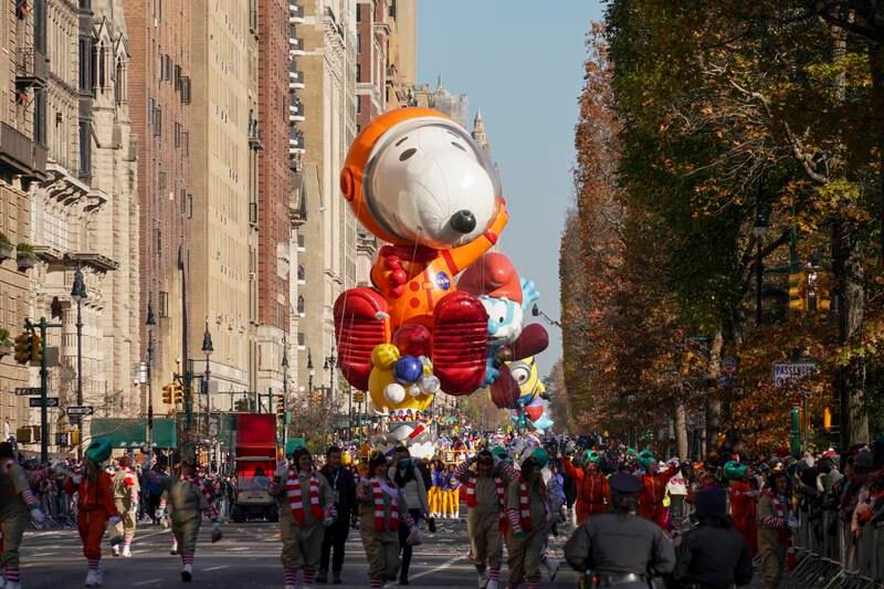 Astronaut Snoopy, the longest-running giant character balloon, in the Macy's Parade. EPA