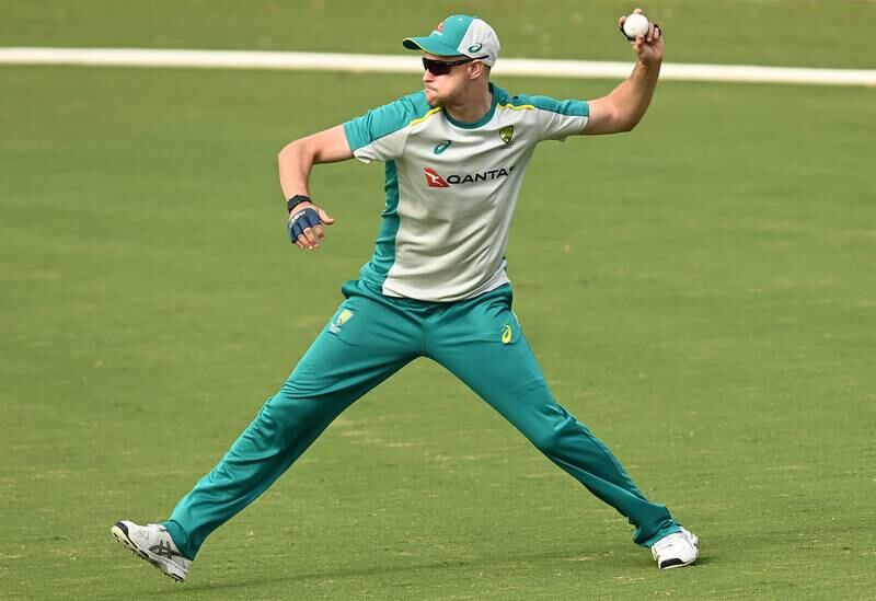 Australia's Jason Behrendorff during a training session ahead of the ODI and T20 tour of Pakistan. Getty