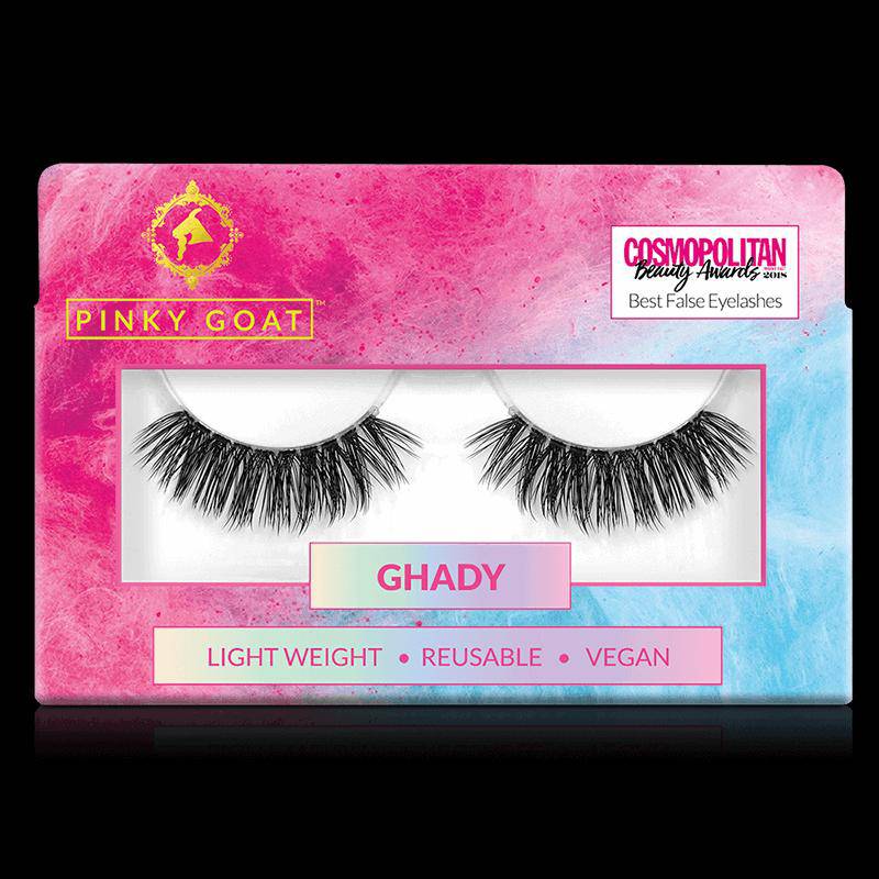 The all-vegan Ghady lashes by Pinky Goat. Courtesy Pinky Goat