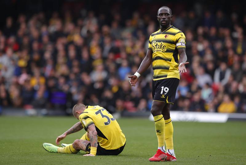 Moussa Sissoko: 7 - The Watford captain had a solid display, often dropping into the defensive line to create a back five. Made a key interception to deny Wan-Bissaka a cut-back to the edge of the box. Reuters