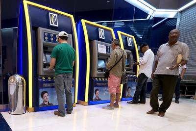Emirates NBD’s fourth-quarter earnings jumped 74 per cent year on year. Pawan Singh / The National